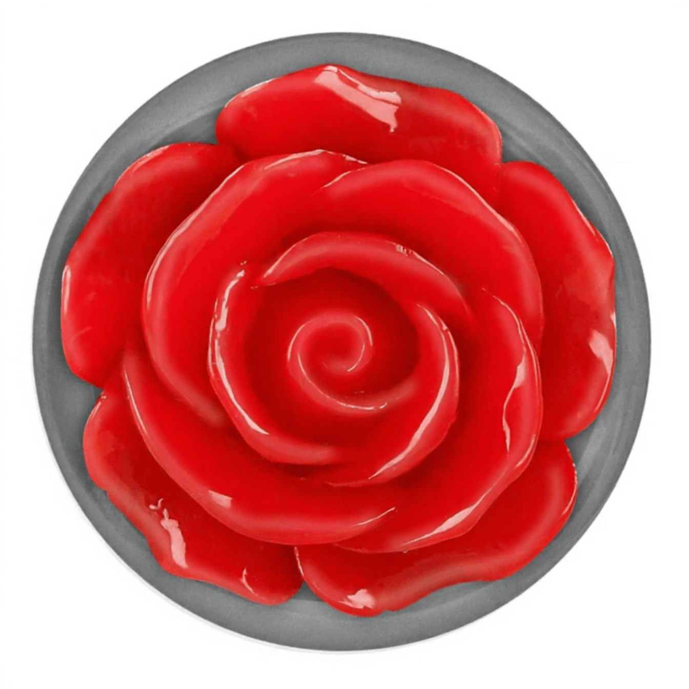 KINK - PLUG ANALE ACCIAIO E ROSA ROSSA TAGLIA L - KINK PLEASURE PLUGS - Intimo per le occasioni speciali | The Game Lingerie