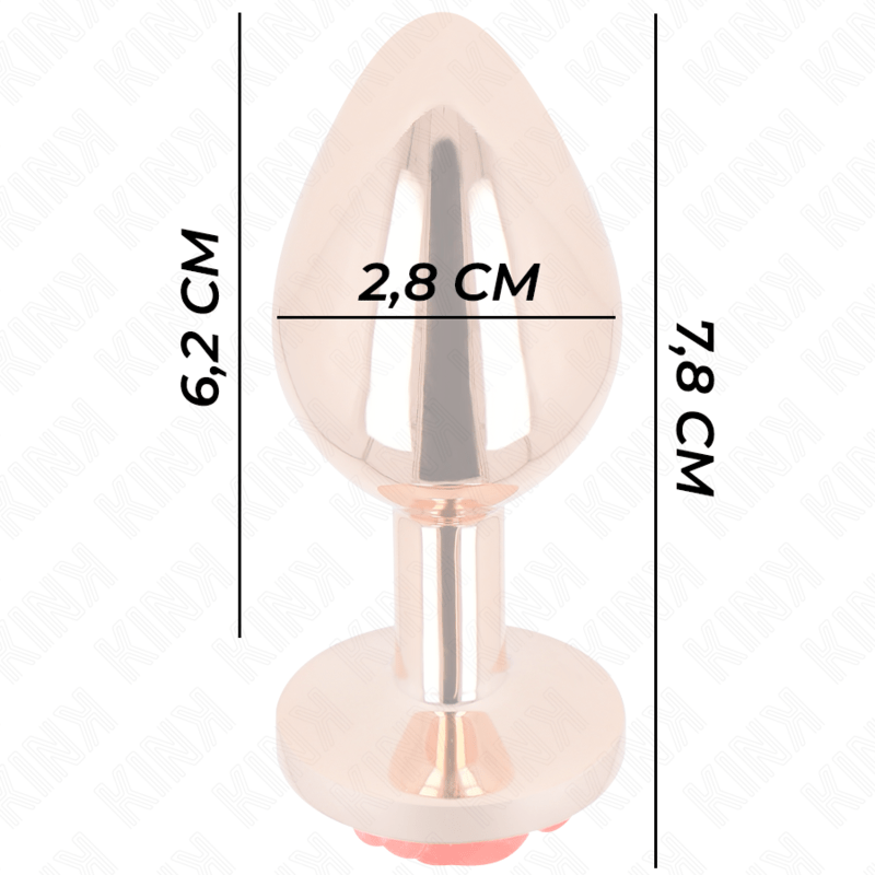 KINK - PLUG ANALE IN ORO ROSA CON ROSA ROSSA S - KINK PLEASURE PLUGS - Intimo per le occasioni speciali | The Game Lingerie