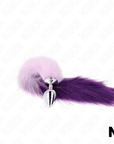 KINK - PLUG ANALE MISURA M 8 X 3,5 CM CON CODA SINTETICA 40 CM VIOLA - KINK PLEASURE PLUGS - Intimo per le occasioni speciali | The Game Lingerie
