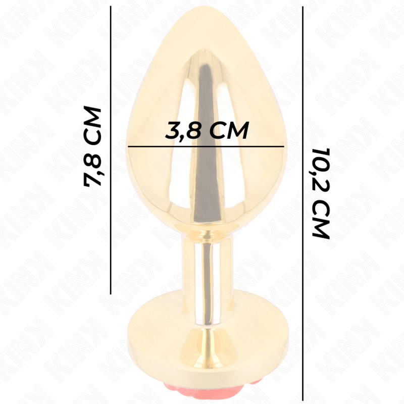 KINK - PLUG ANALE ORO ROSA ROSSO TAGLIA L - KINK PLEASURE PLUGS - Intimo per le occasioni speciali | The Game Lingerie