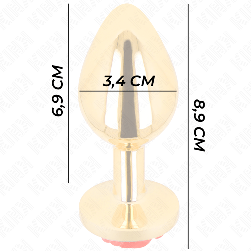 KINK - PLUG ANALE ORO ROSA ROSSO TAGLIA M - KINK PLEASURE PLUGS - Intimo per le occasioni speciali | The Game Lingerie