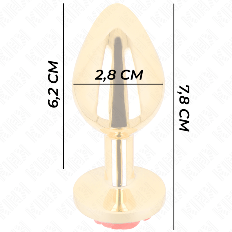 KINK - PLUG ANALE ORO ROSA ROSSO TAGLIA S - KINK PLEASURE PLUGS - Intimo per le occasioni speciali | The Game Lingerie