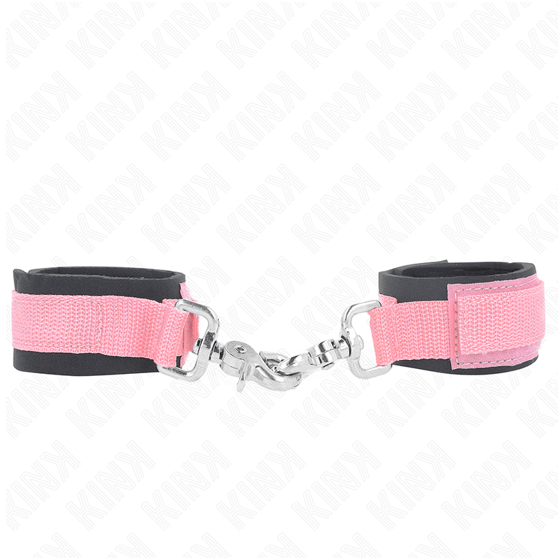 KINK - POGGIPOLSO REGOLABILE IN NEOPRENE ROSA REGOLABILE 22 - 34 CM - KINK WRIST RESTRAINT - Intimo per le occasioni speciali | The Game Lingerie