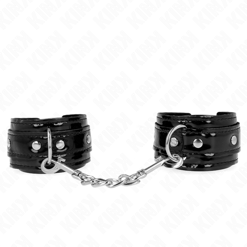 KINK - POLSI IN NEOPRENE LUCIDO REGOLABILI 17 - 24 CM X 4,5 CM - KINK WRIST RESTRAINT - Intimo per le occasioni speciali | The Game Lingerie