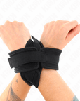 KINK - POLSINI A CROCE NERI 34 X 5,5 CM - KINK WRIST RESTRAINT - Intimo per le occasioni speciali | The Game Lingerie