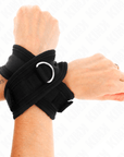 KINK - POLSINI A CROCE NERI 34 X 5,5 CM - KINK WRIST RESTRAINT - Intimo per le occasioni speciali | The Game Lingerie