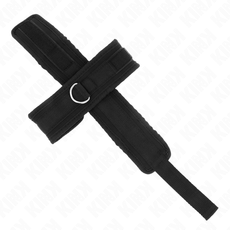 KINK - POLSINI A CROCE NERI 34 X 5,5 CM - KINK WRIST RESTRAINT - Intimo per le occasioni speciali | The Game Lingerie