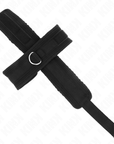 KINK - POLSINI A CROCE NERI 34 X 5,5 CM - KINK WRIST RESTRAINT - Intimo per le occasioni speciali | The Game Lingerie