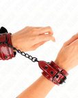 KINK - POLSINI DA POLSO ROSSO SCURO 23 X 5 CM - KINK WRIST RESTRAINT - Intimo per le occasioni speciali | The Game Lingerie