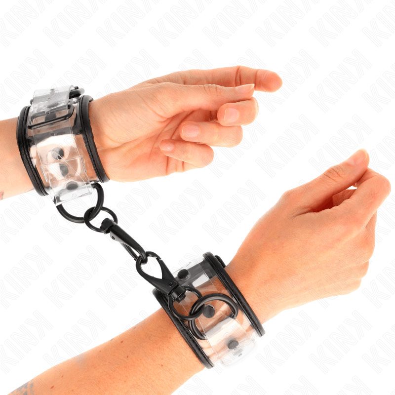 KINK - POLSINI DA POLSO TRASPARENTI REGOLABILI 18 - 30 CM X 5,5 CM - KINK WRIST RESTRAINT - Intimo per le occasioni speciali | The Game Lingerie