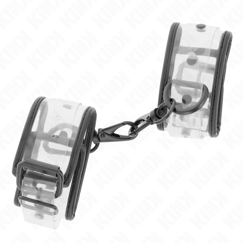 KINK - POLSINI DA POLSO TRASPARENTI REGOLABILI 18 - 30 CM X 5,5 CM - KINK WRIST RESTRAINT - Intimo per le occasioni speciali | The Game Lingerie