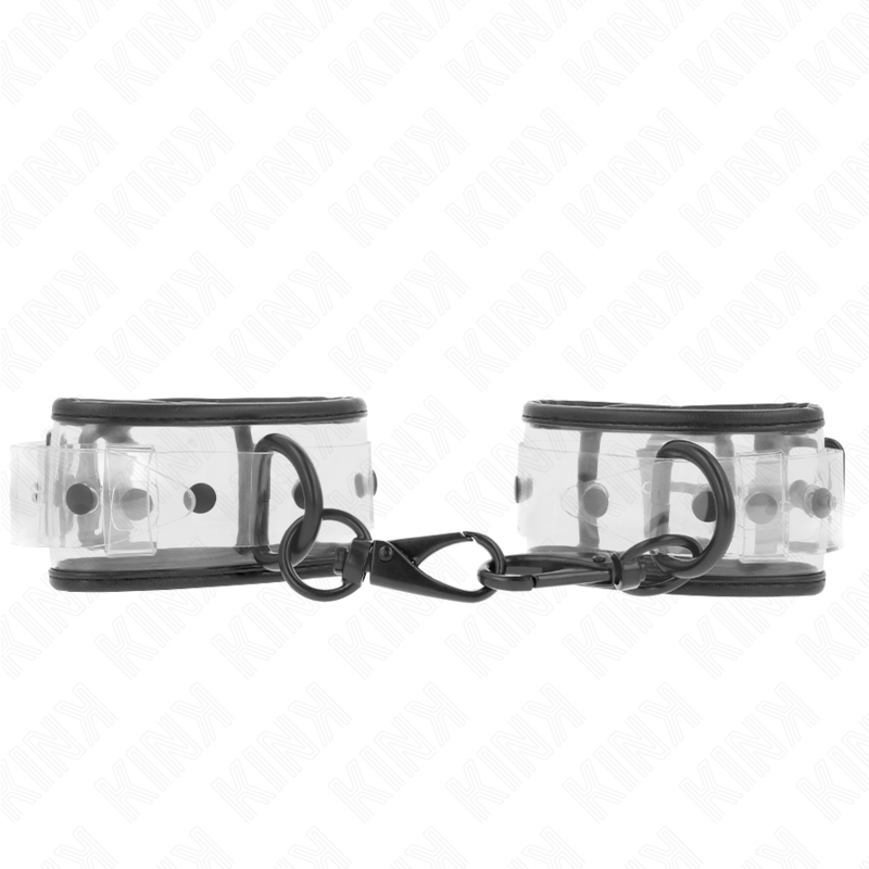 KINK - POLSINI DA POLSO TRASPARENTI REGOLABILI 18 - 30 CM X 5,5 CM - KINK WRIST RESTRAINT - Intimo per le occasioni speciali | The Game Lingerie