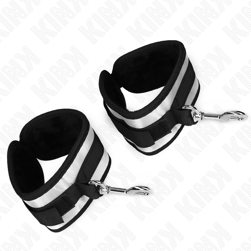 KINK - POLSINI IN NEOPRENE GRIGIO 23 X 5 CM - KINK WRIST RESTRAINT - Intimo per le occasioni speciali | The Game Lingerie