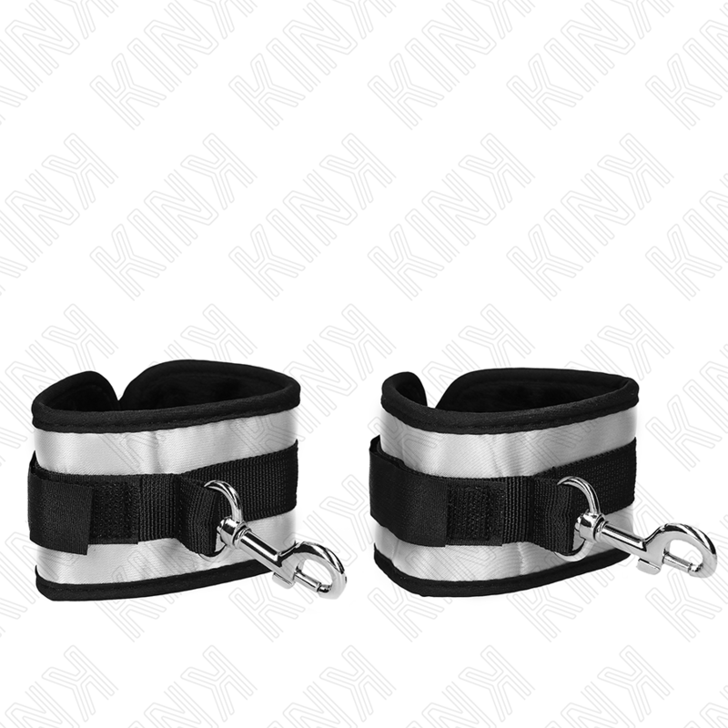 KINK - POLSINI IN NEOPRENE GRIGIO 23 X 5 CM - KINK WRIST RESTRAINT - Intimo per le occasioni speciali | The Game Lingerie