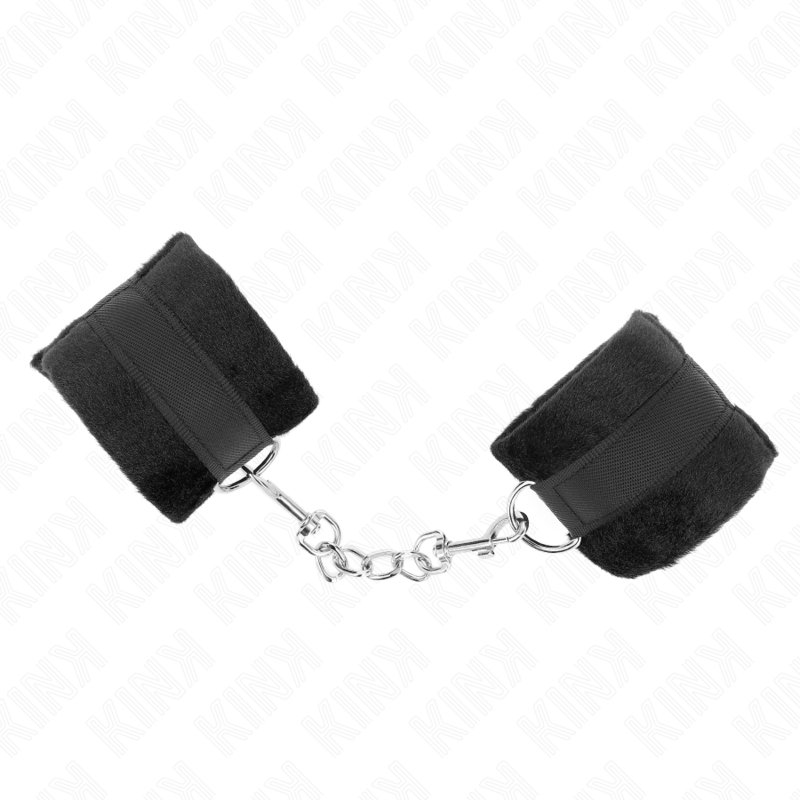 KINK - POLSINI IN PELLICCIA PER PRINCIPIANTI NERI 30 X 7 CM - KINK WRIST RESTRAINT - Intimo per le occasioni speciali | The Game Lingerie