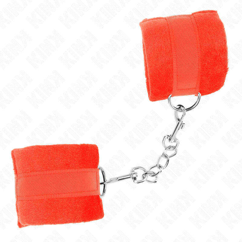 KINK - POLSINI IN PELLICCIA PER PRINCIPIANTI ROSSO 30 X 7 CM - KINK WRIST RESTRAINT - Intimo per le occasioni speciali | The Game Lingerie
