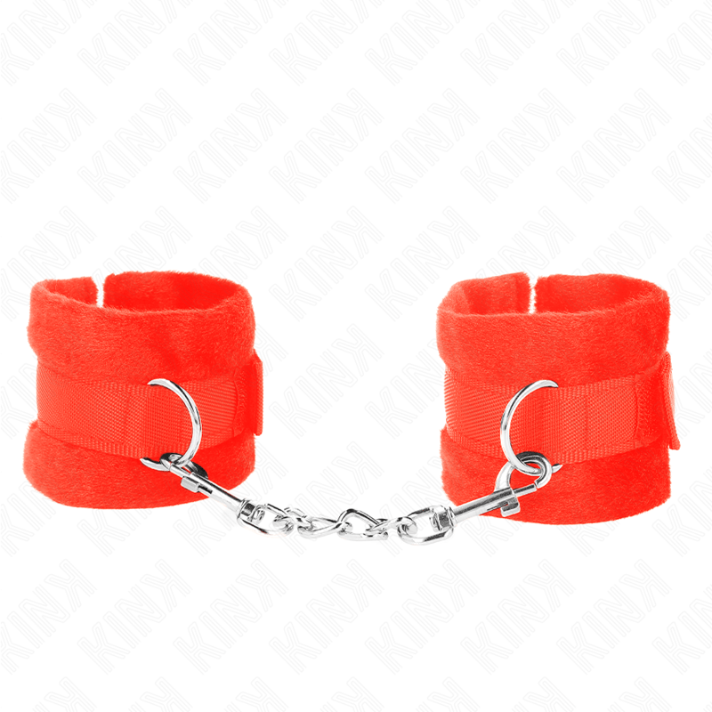 KINK - POLSINI IN PELLICCIA PER PRINCIPIANTI ROSSO 30 X 7 CM - KINK WRIST RESTRAINT - Intimo per le occasioni speciali | The Game Lingerie