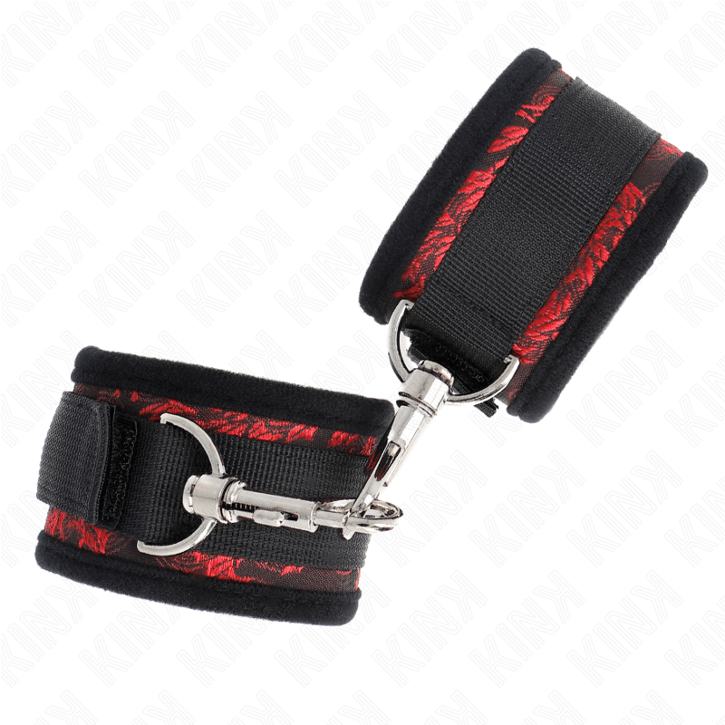 KINK - POLSO SCANDALO ROSSO - NERO - KINK WRIST RESTRAINT - Intimo per le occasioni speciali | The Game Lingerie