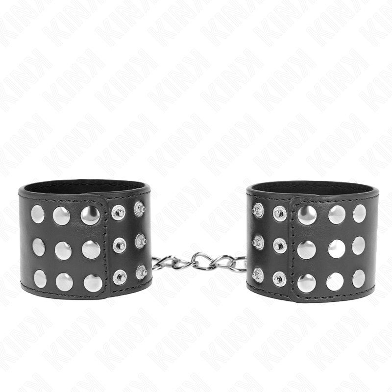 KINK - RESISTENZA DA POLSO CON CHIUSURA A SCATTO NERA REGOLABILE 19 - 24 CM X 5,5 CM - KINK WRIST RESTRAINT - Intimo per le occasioni speciali | The Game Lingerie