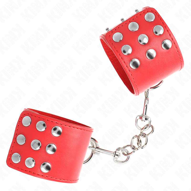 KINK - RESISTENZA DA POLSO CON CHIUSURA A SCATTO ROSSO REGOLABILE 19 - 24 CM X 5,5 CM - KINK WRIST RESTRAINT - Intimo per le occasioni speciali | The Game Lingerie