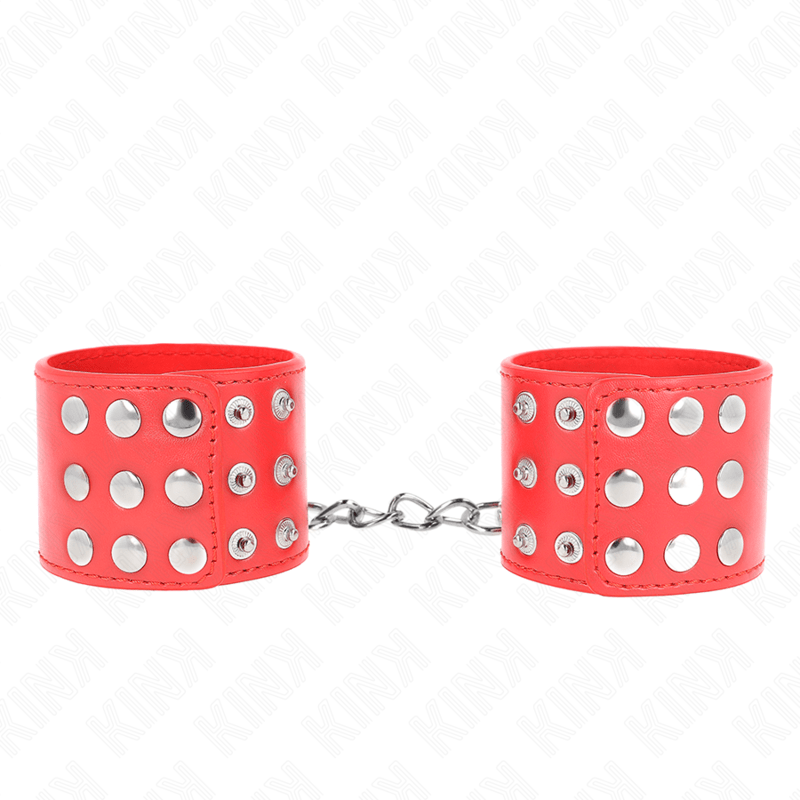 KINK - RESISTENZA DA POLSO CON CHIUSURA A SCATTO ROSSO REGOLABILE 19 - 24 CM X 5,5 CM - KINK WRIST RESTRAINT - Intimo per le occasioni speciali | The Game Lingerie