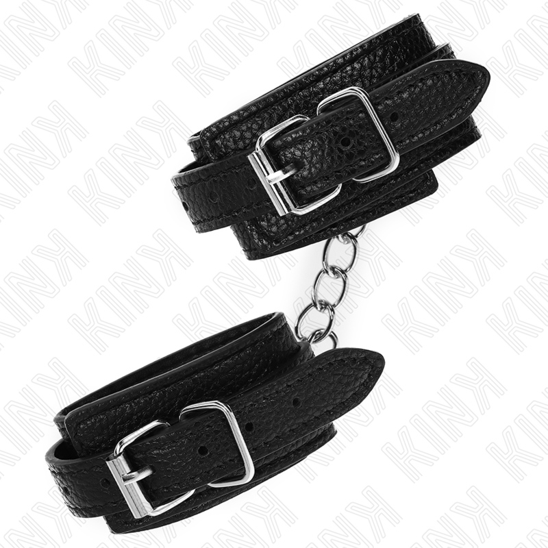 KINK - RESISTENZA DA POLSO CON MOTIVO SERPENTE NERO REGOLABILE 20 - 28 CM X 5,4 CM - KINK WRIST RESTRAINT - Intimo per le occasioni speciali | The Game Lingerie