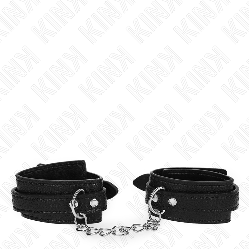 KINK - RESISTENZA DA POLSO CON MOTIVO SERPENTE NERO REGOLABILE 20 - 28 CM X 5,4 CM - KINK WRIST RESTRAINT - Intimo per le occasioni speciali | The Game Lingerie