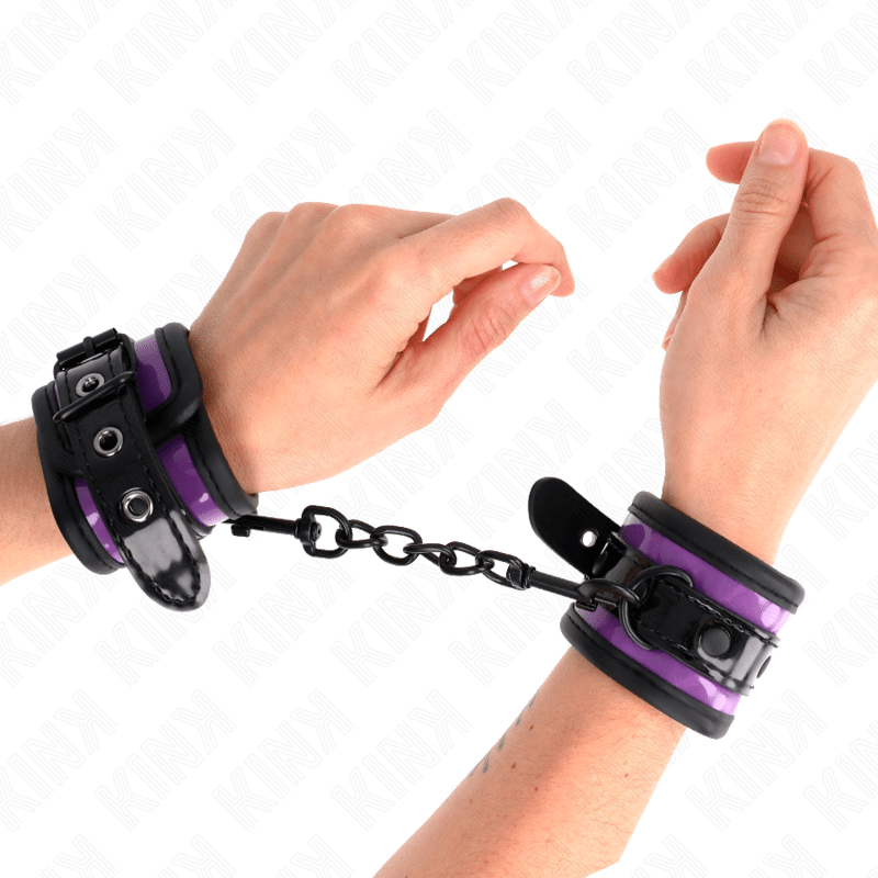 KINK - RESISTENZA DA POLSO IN NEOPRENE VIOLA CHIARO REGOLABILE 21 - 28 CM X 5 CM - KINK WRIST RESTRAINT - Intimo per le occasioni speciali | The Game Lingerie
