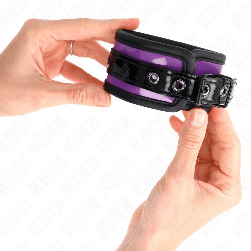 KINK - RESISTENZA DA POLSO IN NEOPRENE VIOLA CHIARO REGOLABILE 21 - 28 CM X 5 CM - KINK WRIST RESTRAINT - Intimo per le occasioni speciali | The Game Lingerie