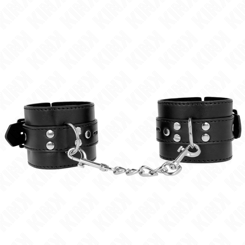 KINK - RESISTENZA DA POLSO NERA CON CINTURA NERA REGOLABILE 17 - 28 CM X 6 CM - KINK WRIST RESTRAINT - Intimo per le occasioni speciali | The Game Lingerie