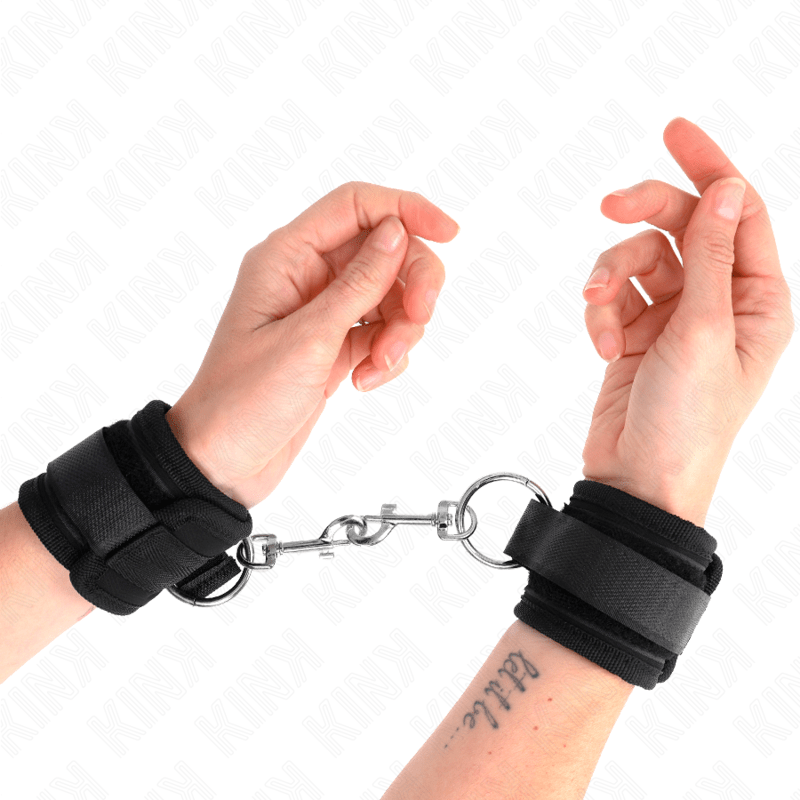KINK - RESISTENZA DA POLSO NERA REGOLABILE 18 - 35 CM X 6 CM - KINK WRIST RESTRAINT - Intimo per le occasioni speciali | The Game Lingerie