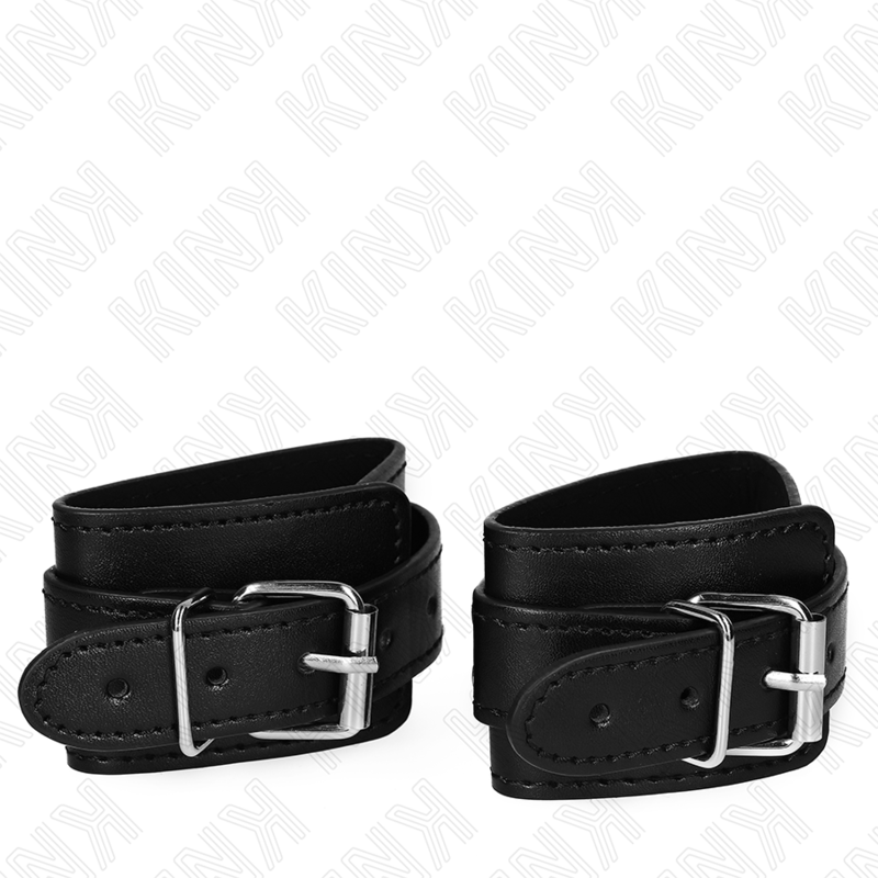 KINK - RESISTENZA DA POLSO PER DUNGEON CON CHIUSURA NERA REGOLABILE 21 - 28 CM X 5,5 CM - KINK WRIST RESTRAINT - Intimo per le occasioni speciali | The Game Lingerie