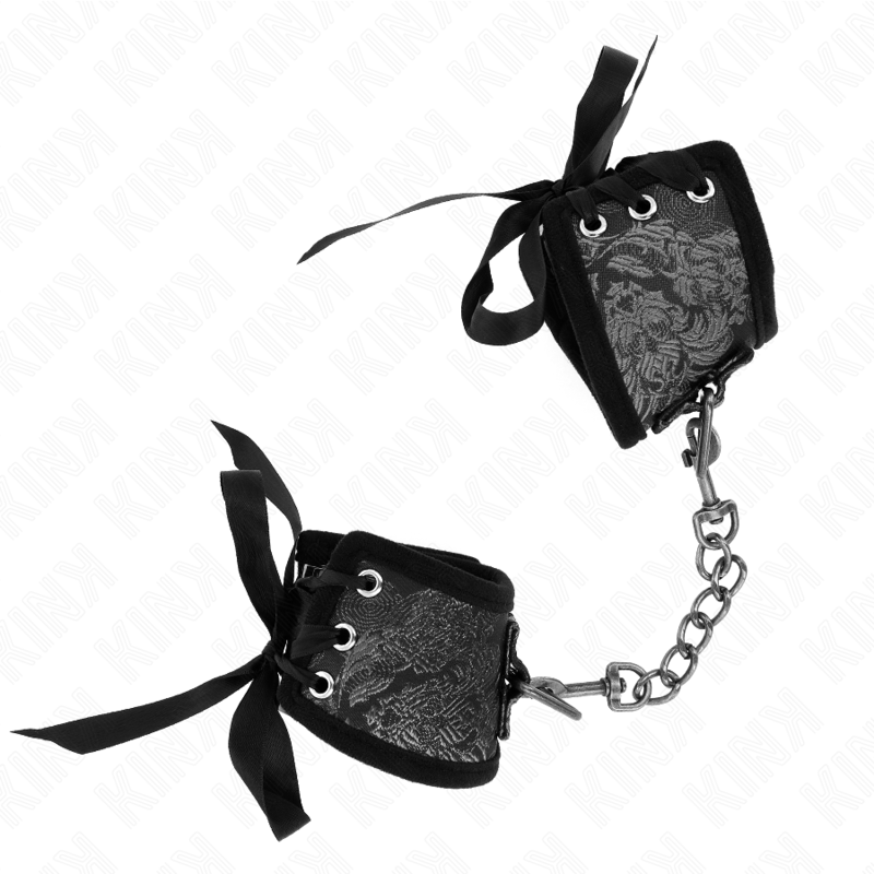 KINK - RESISTENZA DA POLSO SCANDALO DETTAGLI IN PIZZO NERO 24,5 CM X 6,5 CM - KINK WRIST RESTRAINT - Intimo per le occasioni speciali | The Game Lingerie