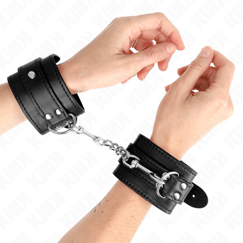 KINK - RESISTENZA DA POLSO SEMPLICE NERA REGOLABILE 20 - 23 CM X 5,5 CM - KINK WRIST RESTRAINT - Intimo per le occasioni speciali | The Game Lingerie