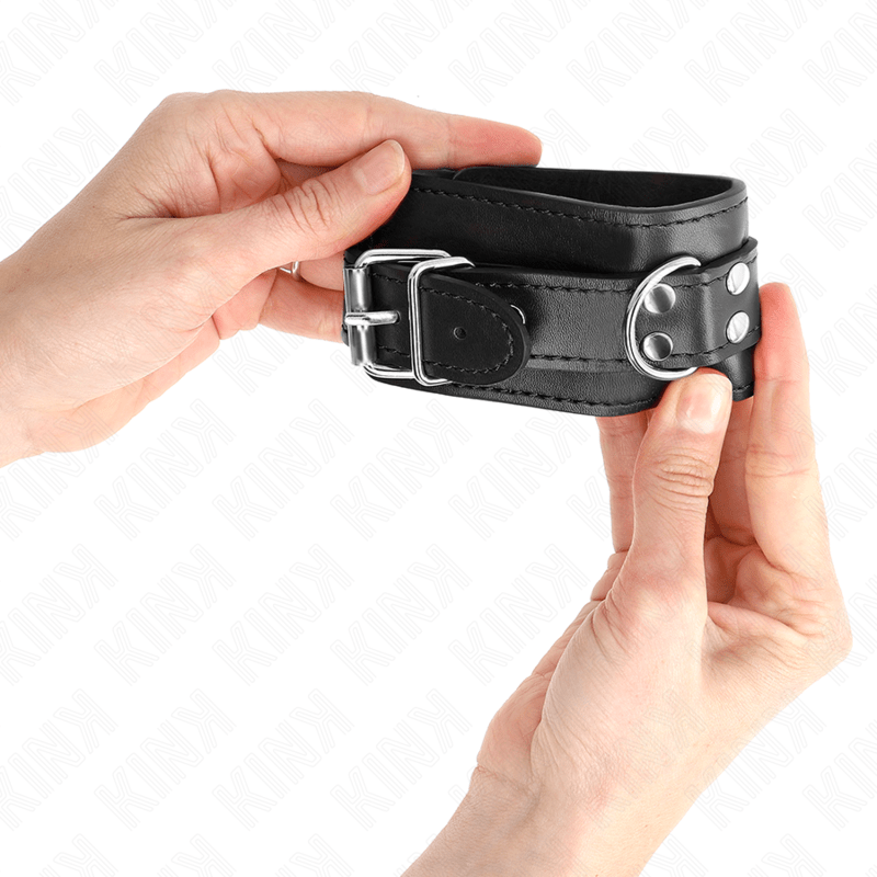 KINK - RESISTENZA DA POLSO SEMPLICE NERA REGOLABILE 20 - 23 CM X 5,5 CM - KINK WRIST RESTRAINT - Intimo per le occasioni speciali | The Game Lingerie