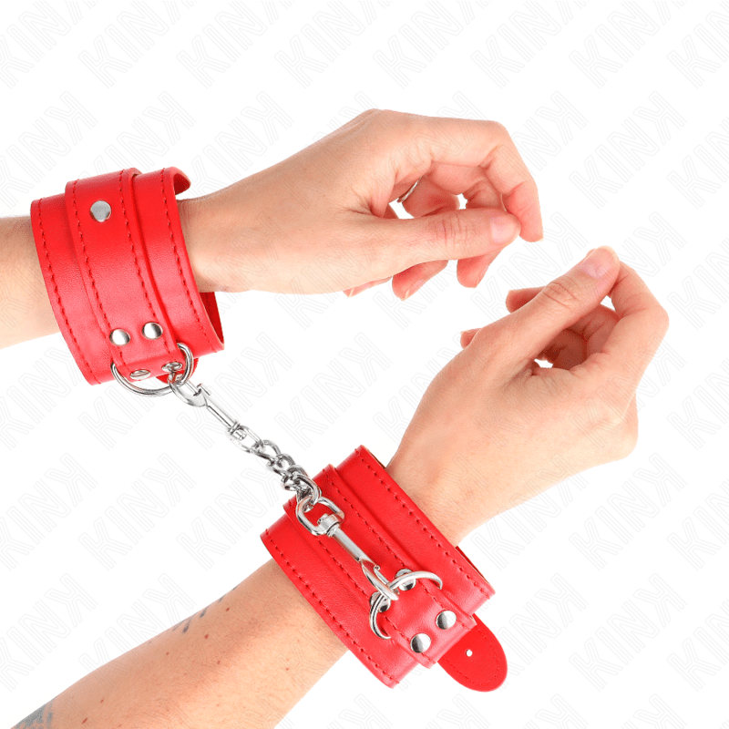 KINK - RESISTENZA DA POLSO SEMPLICE ROSSO REGOLABILE 20 - 23 CM X 5,5 CM - KINK WRIST RESTRAINT - Intimo per le occasioni speciali | The Game Lingerie