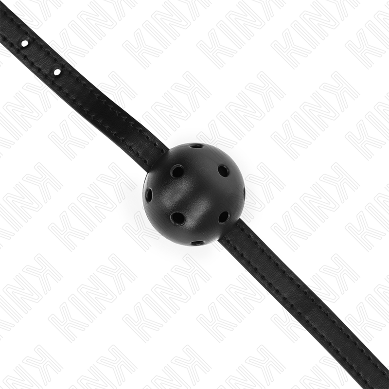 KINK - SIMPLICITY PALLA TRASPIRANTE NERA 4,5 CM BAVAGLIO 62 x 1,5 CM - KINK COLLAR & GAG - Intimo per le occasioni speciali | The Game Lingerie