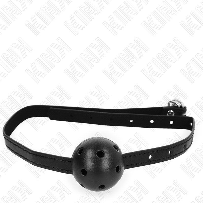 KINK - SIMPLICITY PALLA TRASPIRANTE NERA 4,5 CM BAVAGLIO 62 x 1,5 CM - KINK COLLAR & GAG - Intimo per le occasioni speciali | The Game Lingerie