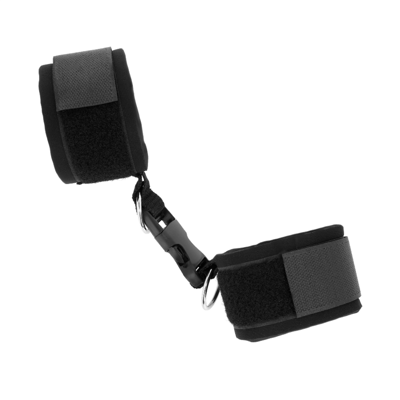 KINK - TENUTA DA POLSO IN NEOPRENE CON GANCIO E LOOP NERA REGOLABILE 22 - 34 CM - KINK WRIST RESTRAINT - Intimo per le occasioni speciali | The Game Lingerie