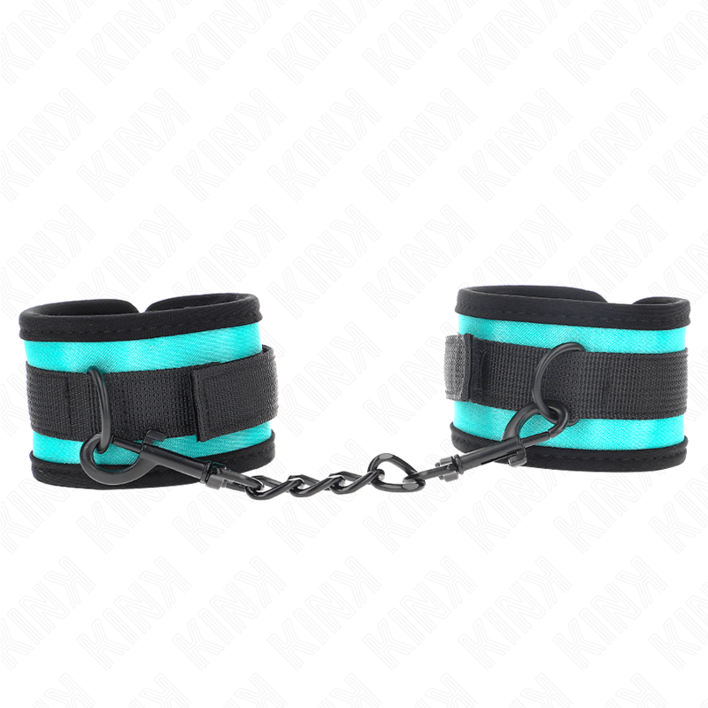 KINK - TENUTA DA POLSO IN NYLON CON GANCIO E LOOP NERO - BLU REGOLABILE 18 - 32 CM X 5 CM - KINK WRIST RESTRAINT - Intimo per le occasioni speciali | The Game Lingerie