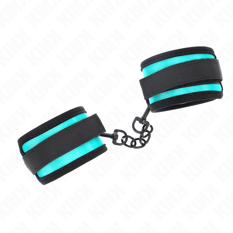 KINK - TENUTA DA POLSO IN NYLON CON GANCIO E LOOP NERO - BLU REGOLABILE 18 - 32 CM X 5 CM - KINK WRIST RESTRAINT - Intimo per le occasioni speciali | The Game Lingerie