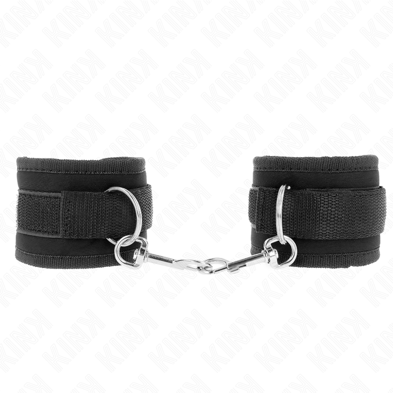 KINK - TENUTA DA POLSO IN NYLON HOOK&LOOP NERA MODELLO 2 REGOLABILE 18 - 35 CM X 6 CM - KINK WRIST RESTRAINT - Intimo per le occasioni speciali | The Game Lingerie