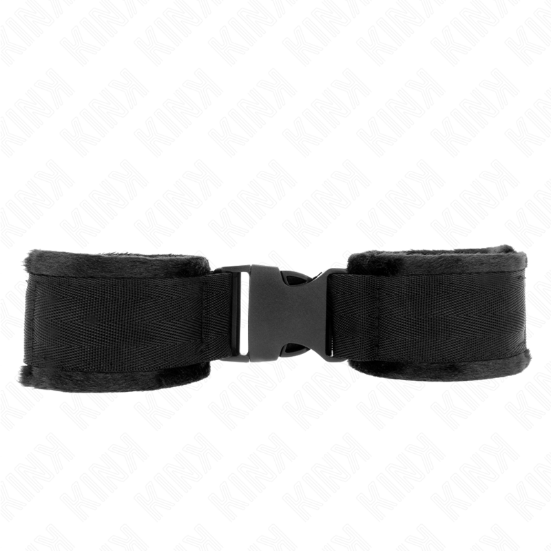 KINK - TENUTA DA POLSO IN NYLON HOOK&LOOP ROSSO - NERO MODELLO 1 REGOLABILE 25 - 35 CM X 6 CM - KINK WRIST RESTRAINT - Intimo per le occasioni speciali | The Game Lingerie