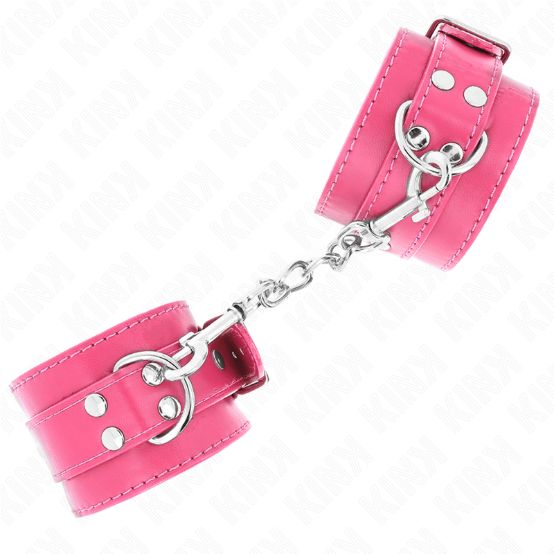 KINK - TENUTA DA POLSO ROSA LAMPONE CON FODERA ROSA LAMPONE REGOLABILE 20 - 28 CM X 5,5 CM - KINK WRIST RESTRAINT - Intimo per le occasioni speciali | The Game Lingerie