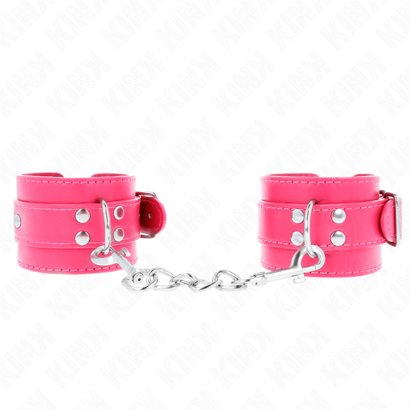 KINK - TENUTA DA POLSO ROSA LAMPONE CON FODERA ROSA LAMPONE REGOLABILE 20 - 28 CM X 5,5 CM - KINK WRIST RESTRAINT - Intimo per le occasioni speciali | The Game Lingerie