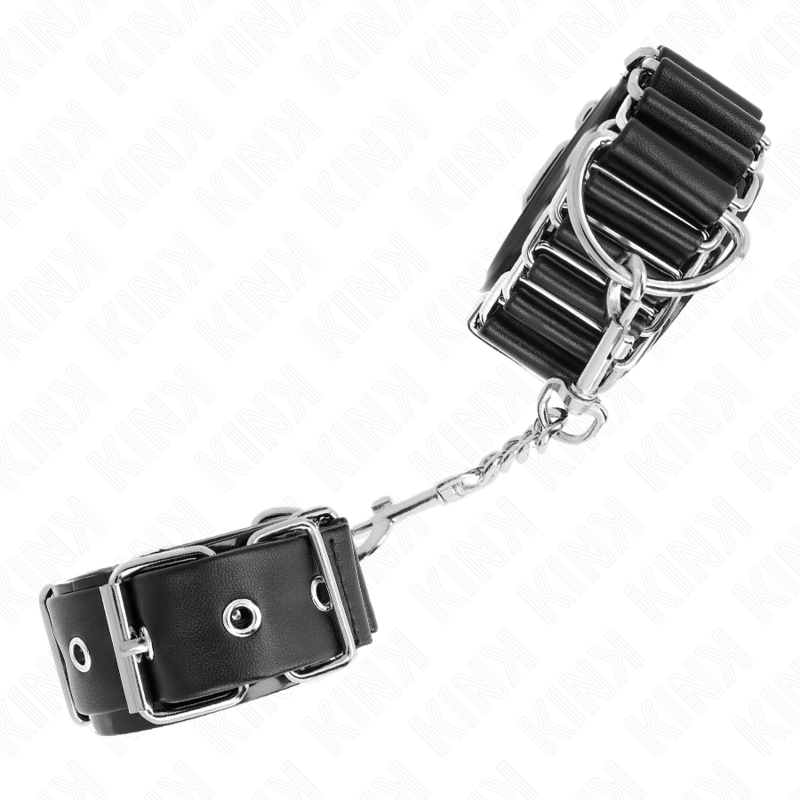 KINK - TENUTA DA POLSO SOTTILE A CERNIERA NERA REGOLABILE 16 - 22 CM X 3,5 CM - KINK WRIST RESTRAINT - Intimo per le occasioni speciali | The Game Lingerie