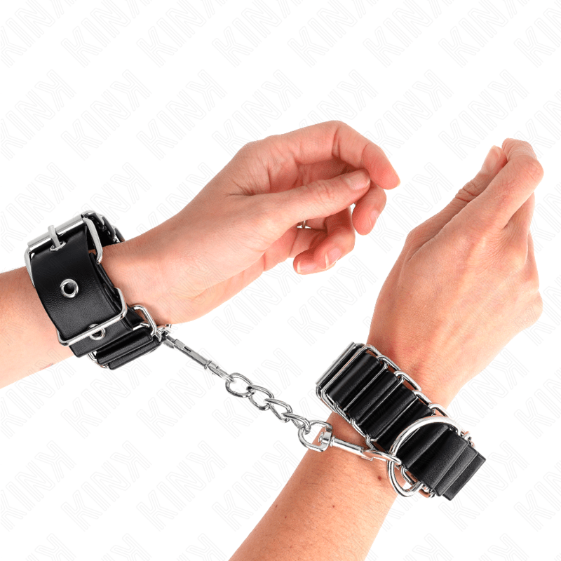 KINK - TENUTA DA POLSO SOTTILE A CERNIERA NERA REGOLABILE 16 - 22 CM X 3,5 CM - KINK WRIST RESTRAINT - Intimo per le occasioni speciali | The Game Lingerie