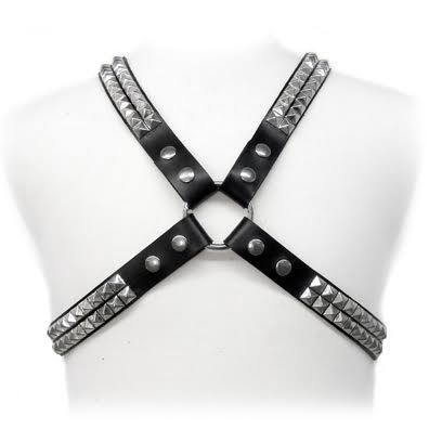 LEATHER BODY - IMBRACATURA CON BORCHIE PIRAMIDALI - LEATHER BODY - Intimo per le occasioni speciali | The Game Lingerie