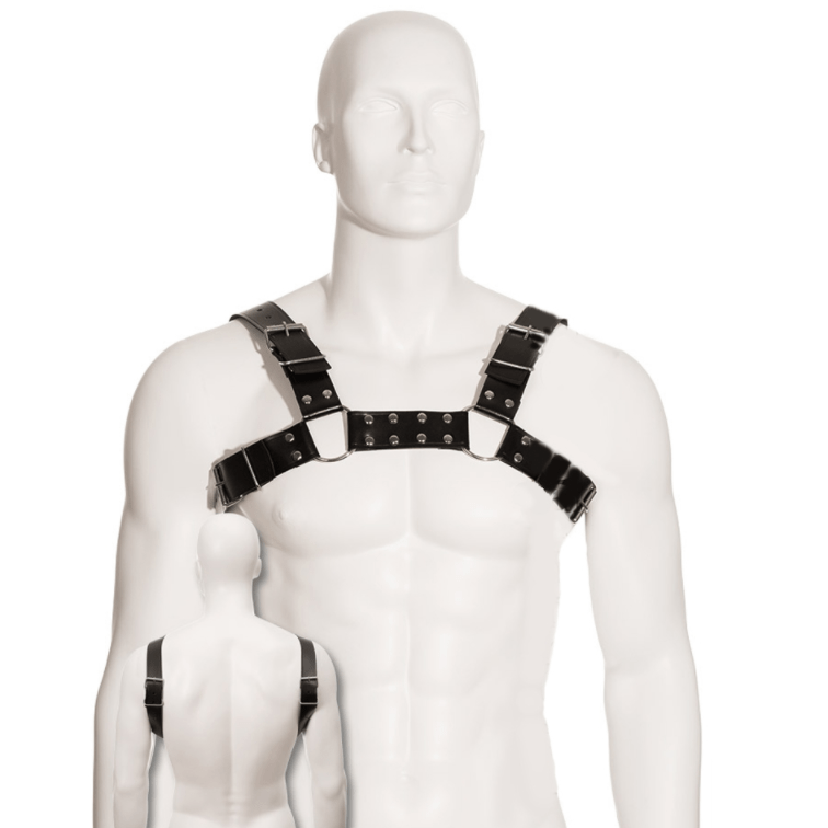 LEATHER BODY - IMBRACATURA PER BULL DOG NERA - LEATHER BODY - Intimo per le occasioni speciali | The Game Lingerie
