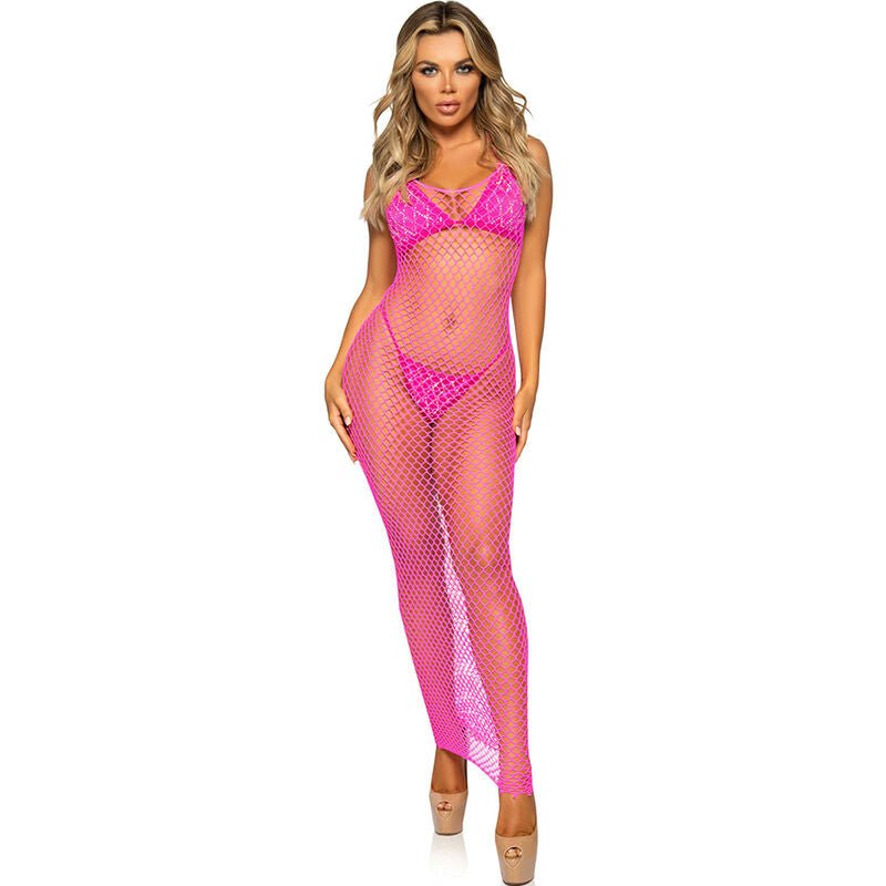 LEG AVENUE - ABITO LUNGO IN RETE FUCSIA TAGLIA UNICA - LEG AVENUE DRESSES - Intimo per le occasioni speciali | The Game Lingerie